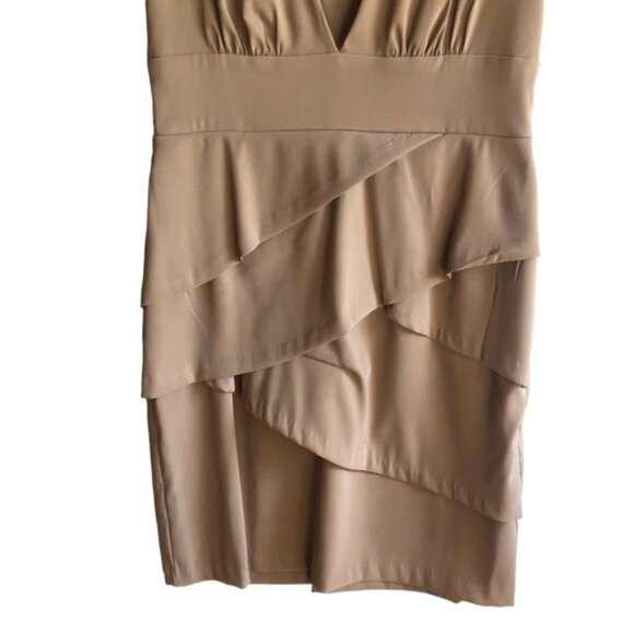 Connected Apparel Dress Size 12 Neutral Tan - Picture 3 of 10